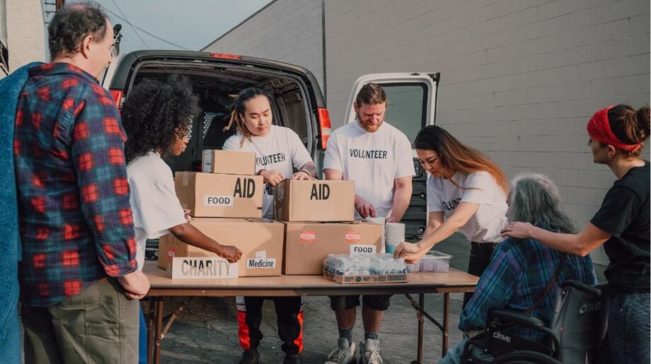 A Volunteer People Helping Others